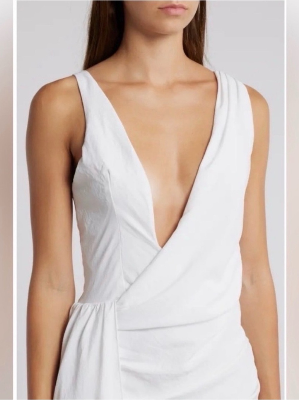 Mistress Rocks Plunge Drape Cocktail Minidress
White - Picture 3 of 12